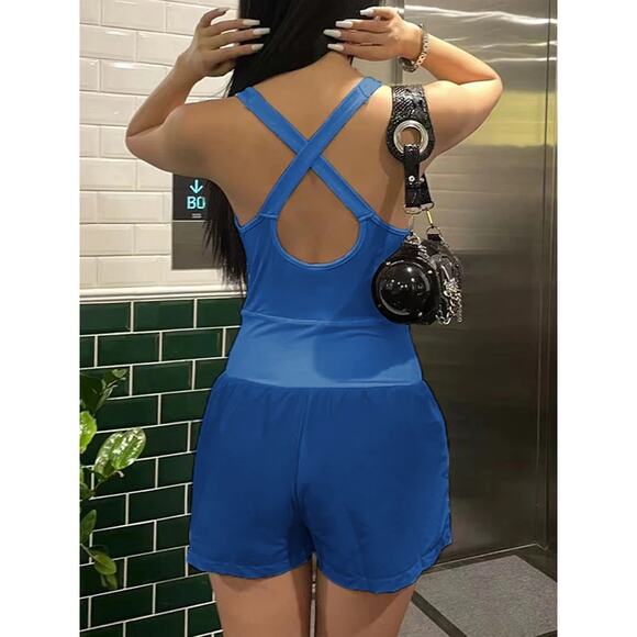 Women’s Yoga Jumpsuit: Simple & Comfortable Sportswear for Workout -BLACK-Medium - Picture 3 of 7